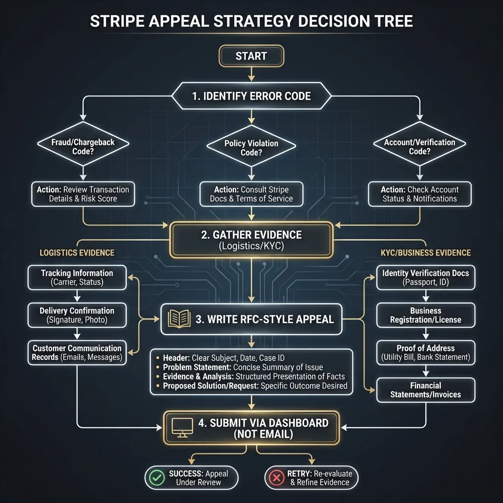 Stripe Appeal Strategy Decision Tree